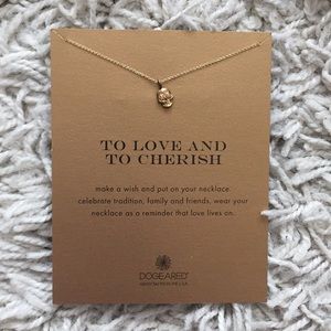 Dogeared Necklace- Gold Skull